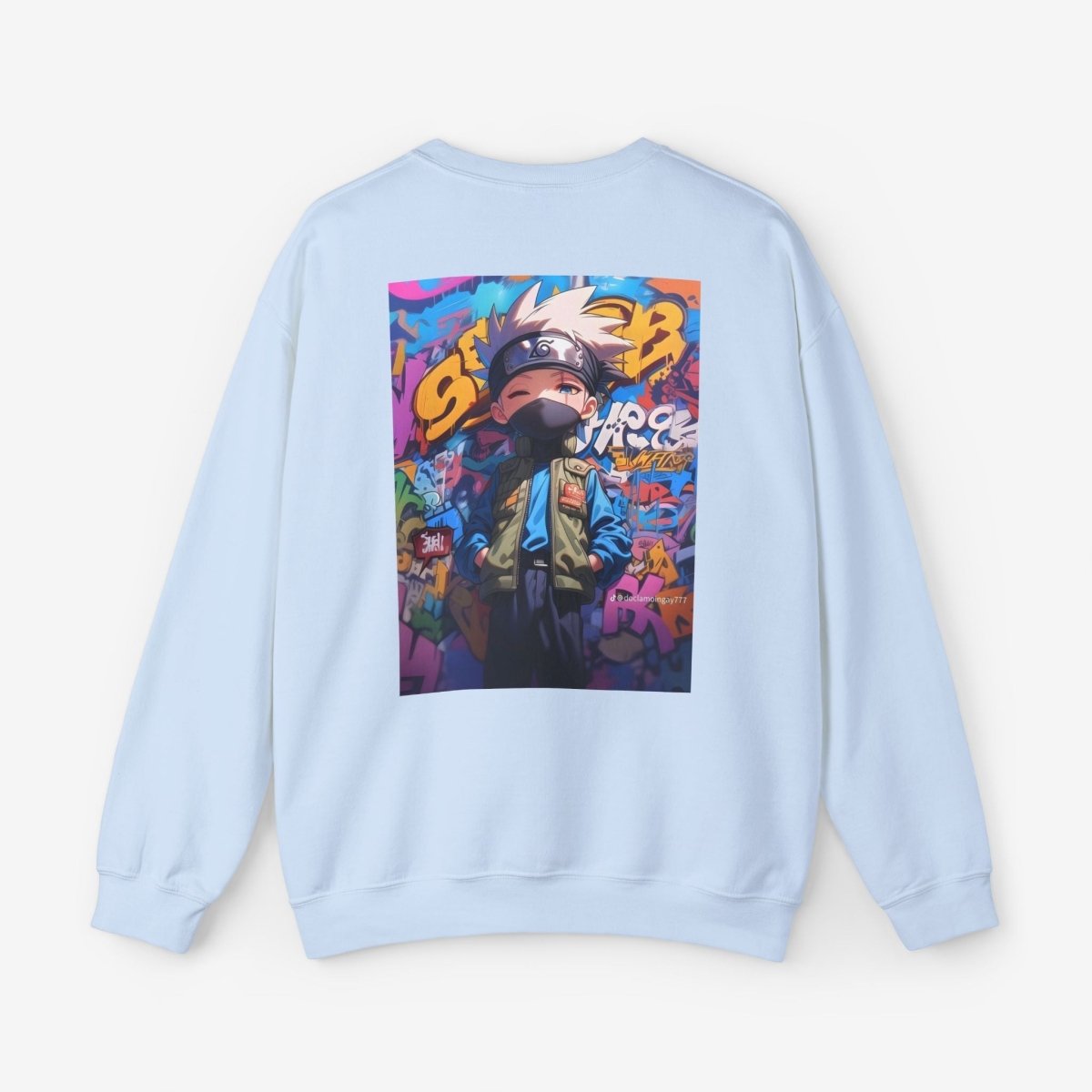 Anime both side Sweatshirt Crew neckDTGEmbroidery