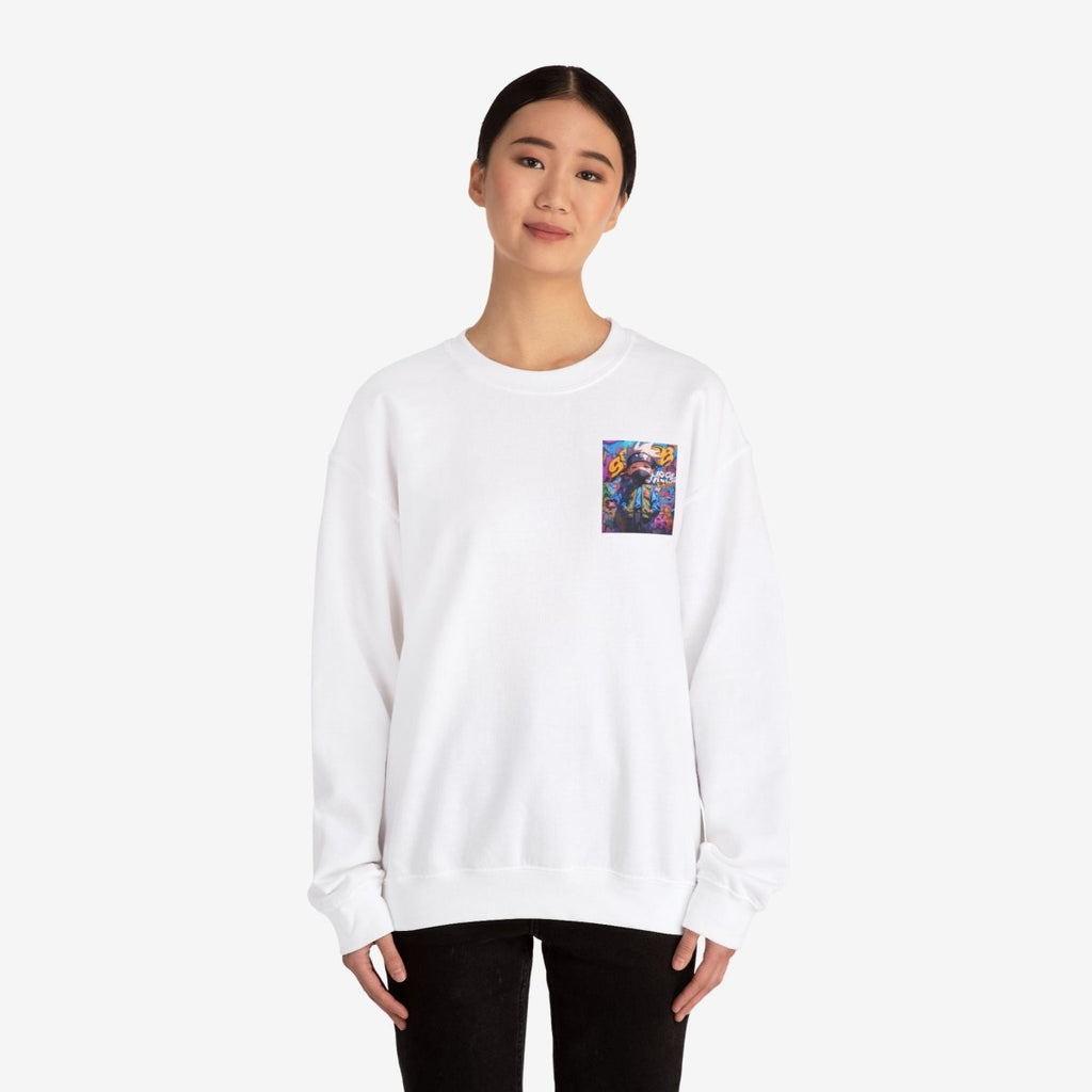 Anime both side Sweatshirt Crew neckDTGEmbroidery