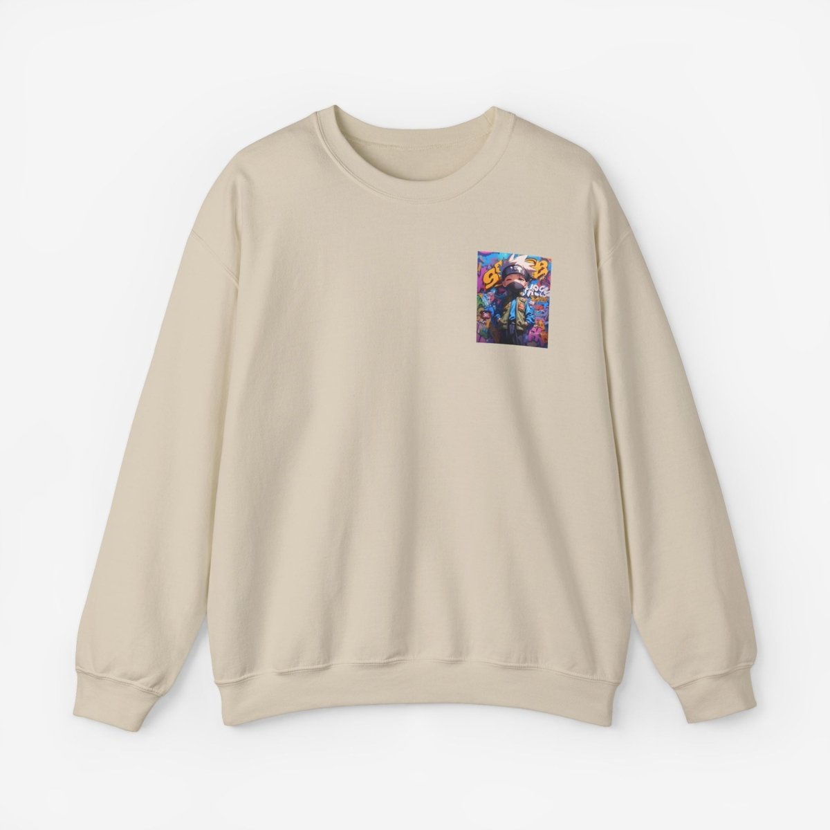 Anime both side Sweatshirt Crew neckDTGEmbroidery