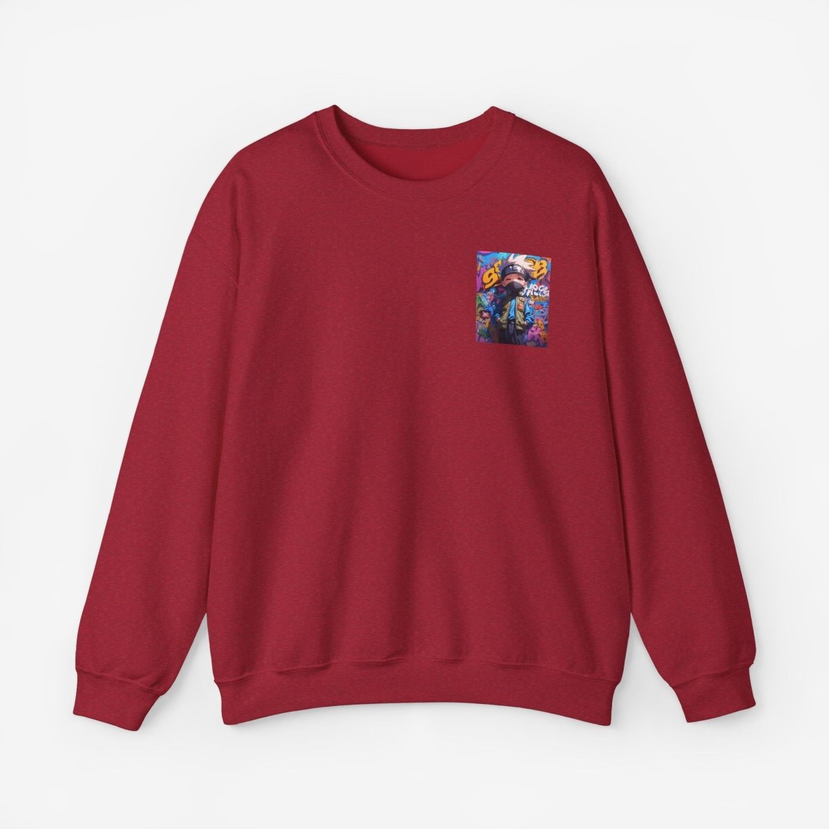 Anime both side Sweatshirt Crew neckDTGEmbroidery