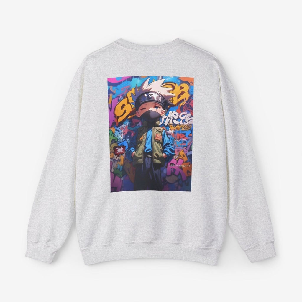 Anime both side Sweatshirt Crew neckDTGEmbroidery