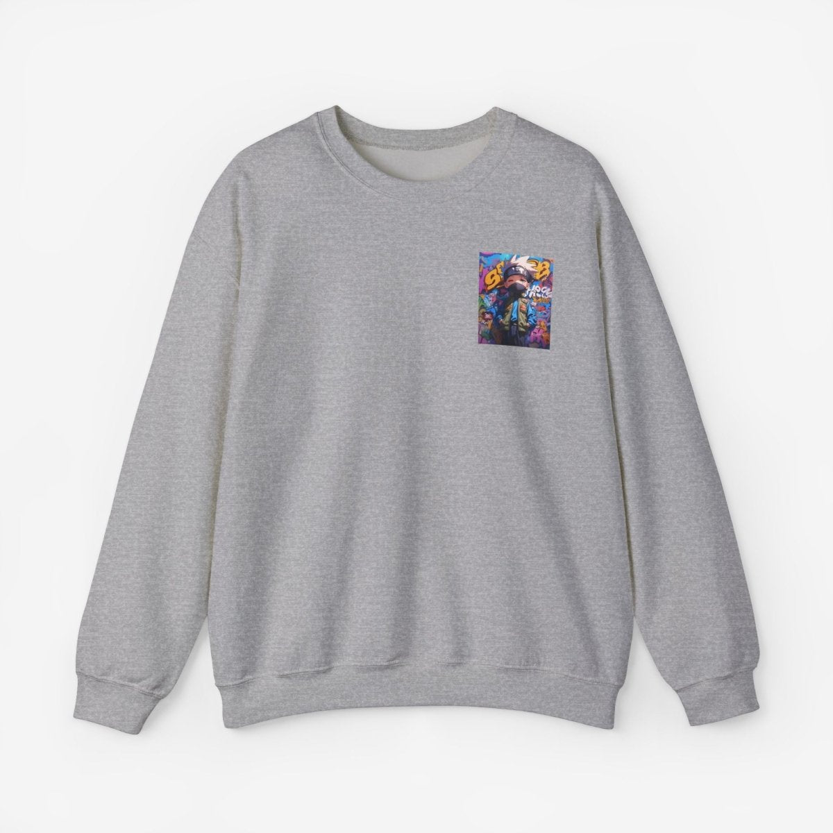 Anime both side Sweatshirt Crew neckDTGEmbroidery