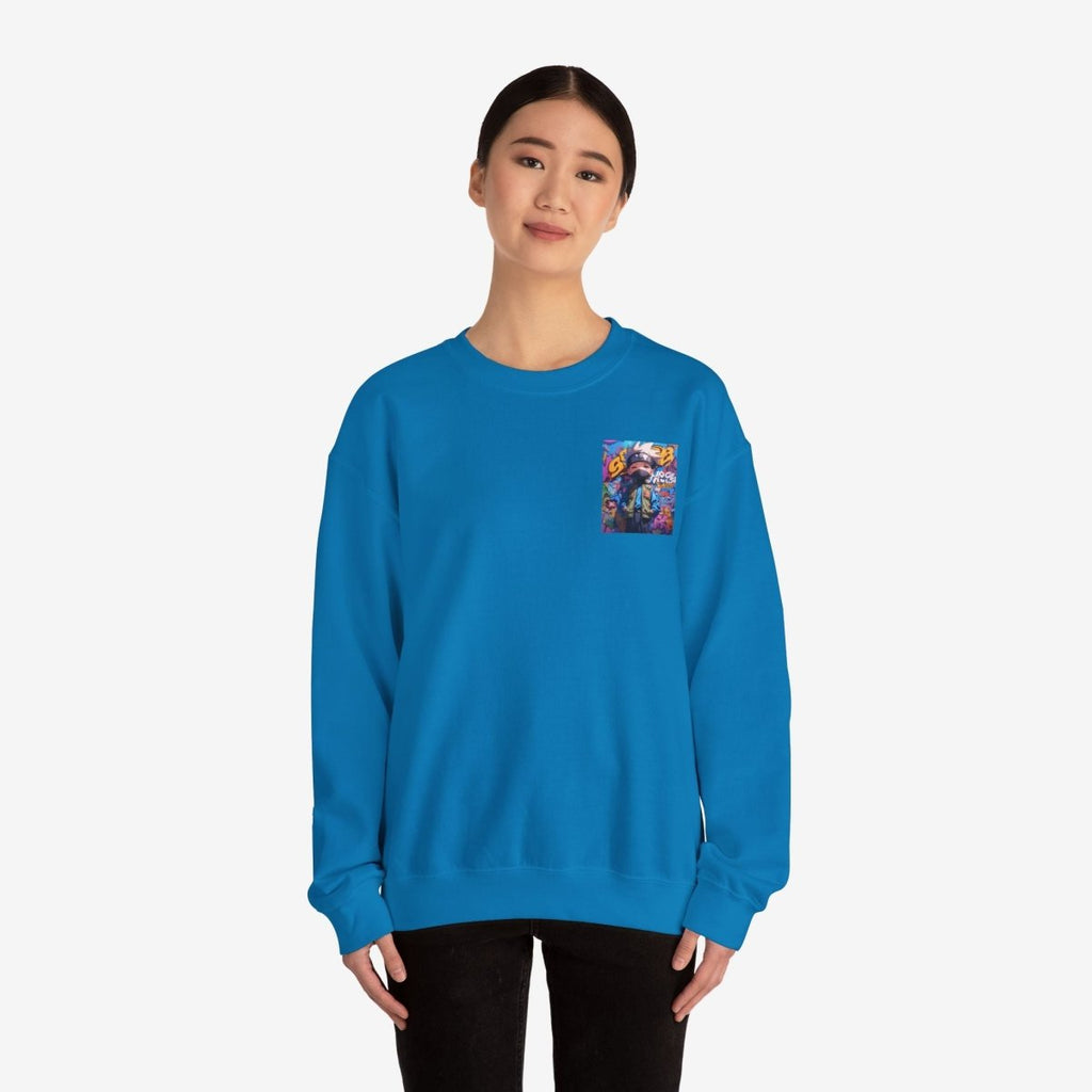 Anime both side Sweatshirt Crew neckDTGEmbroidery