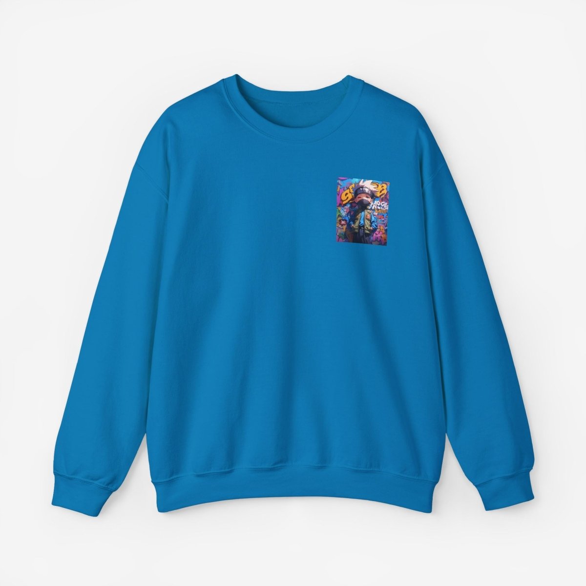 Anime both side Sweatshirt Crew neckDTGEmbroidery