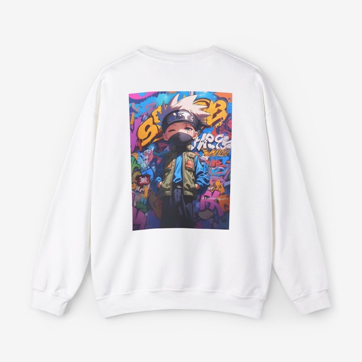 Anime both side Sweatshirt Crew neckDTGEmbroidery