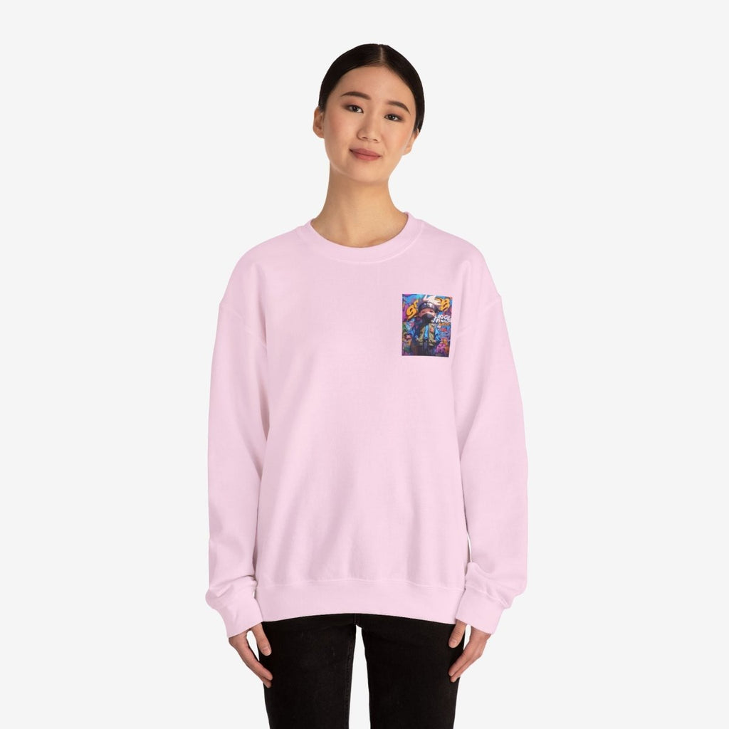 Anime both side Sweatshirt Crew neckDTGEmbroidery