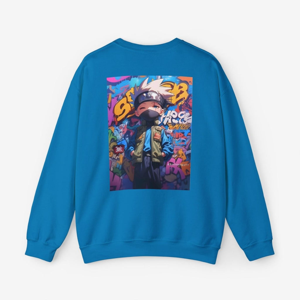Anime both side Sweatshirt Crew neckDTGEmbroidery