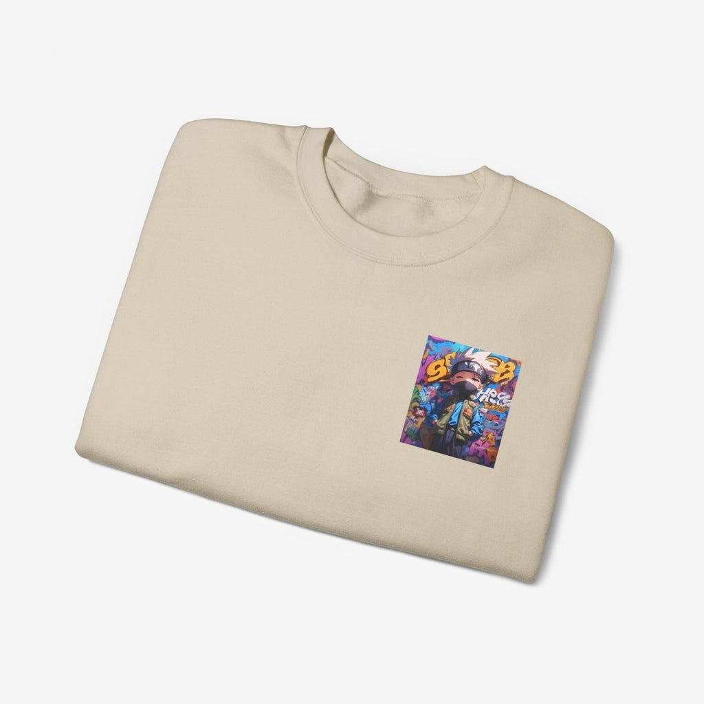 Anime both side Sweatshirt Crew neckDTGEmbroidery