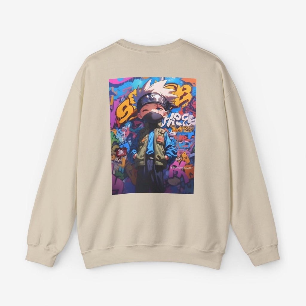 Anime both side Sweatshirt Crew neckDTGEmbroidery
