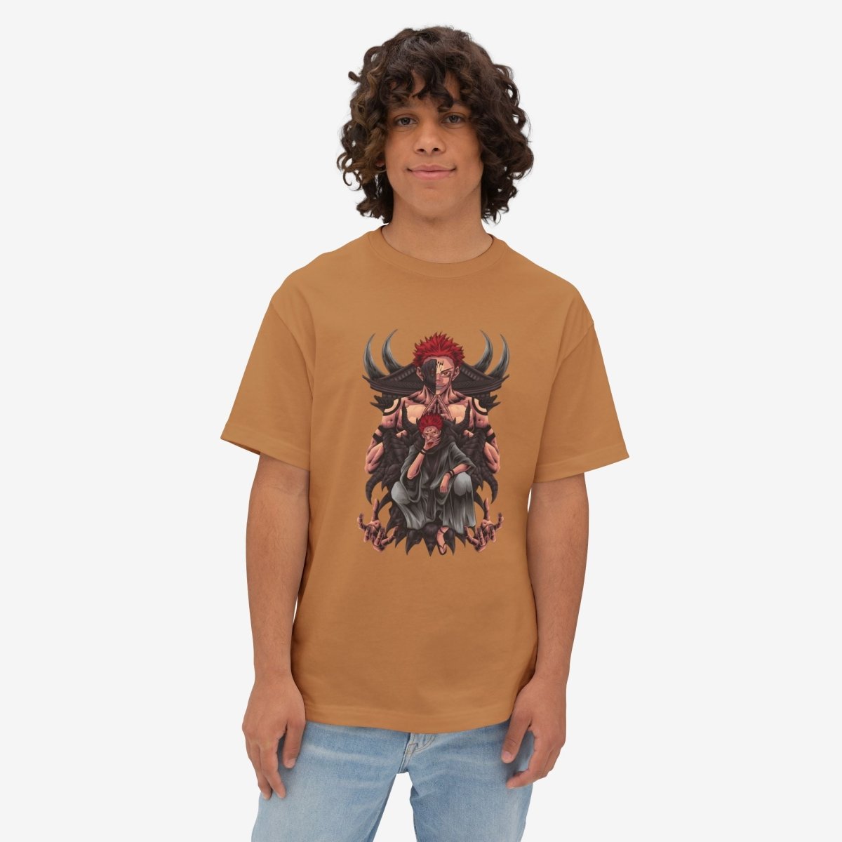 Anime graphics Oversized Tshirt CottonCrew neckDTG