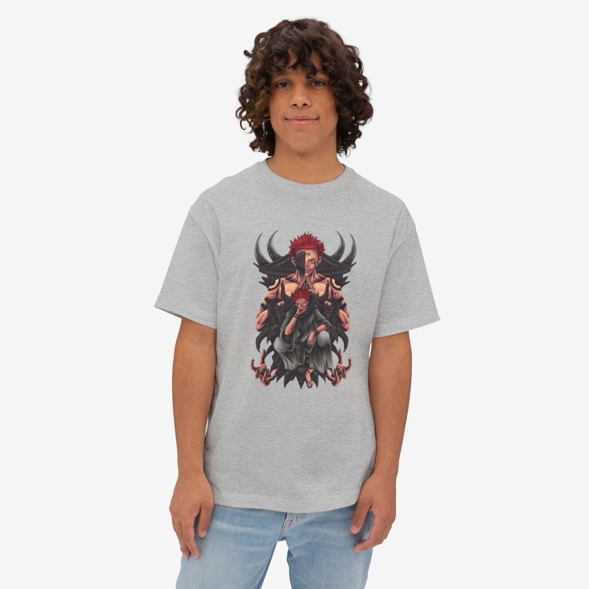 Anime graphics Oversized Tshirt CottonCrew neckDTG