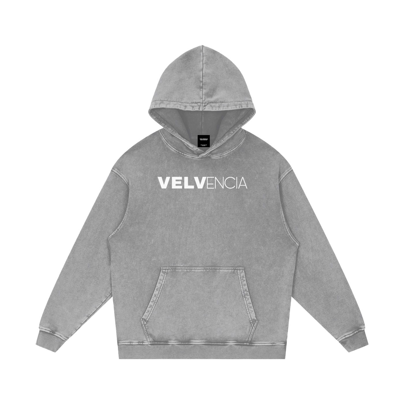 Snow Washed Loose Cotton Hoodie