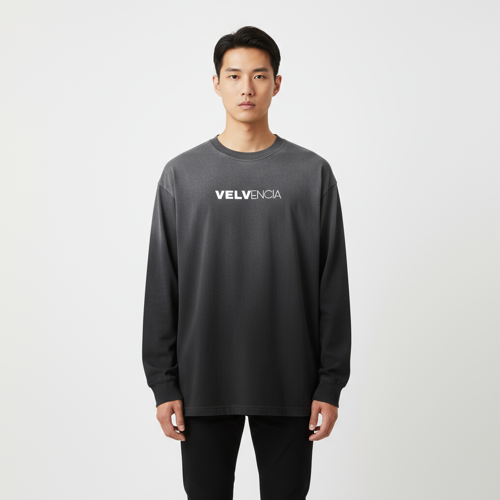 Gradient Washed Long Sleeve T-Shirt