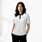Contrast Collar Short-Sleeve Polo Shirt