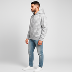 Dirty Washed Zip-Up Fleece Hoodie