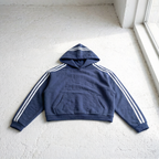 Contrast Side Stripe Cropped Hoodie