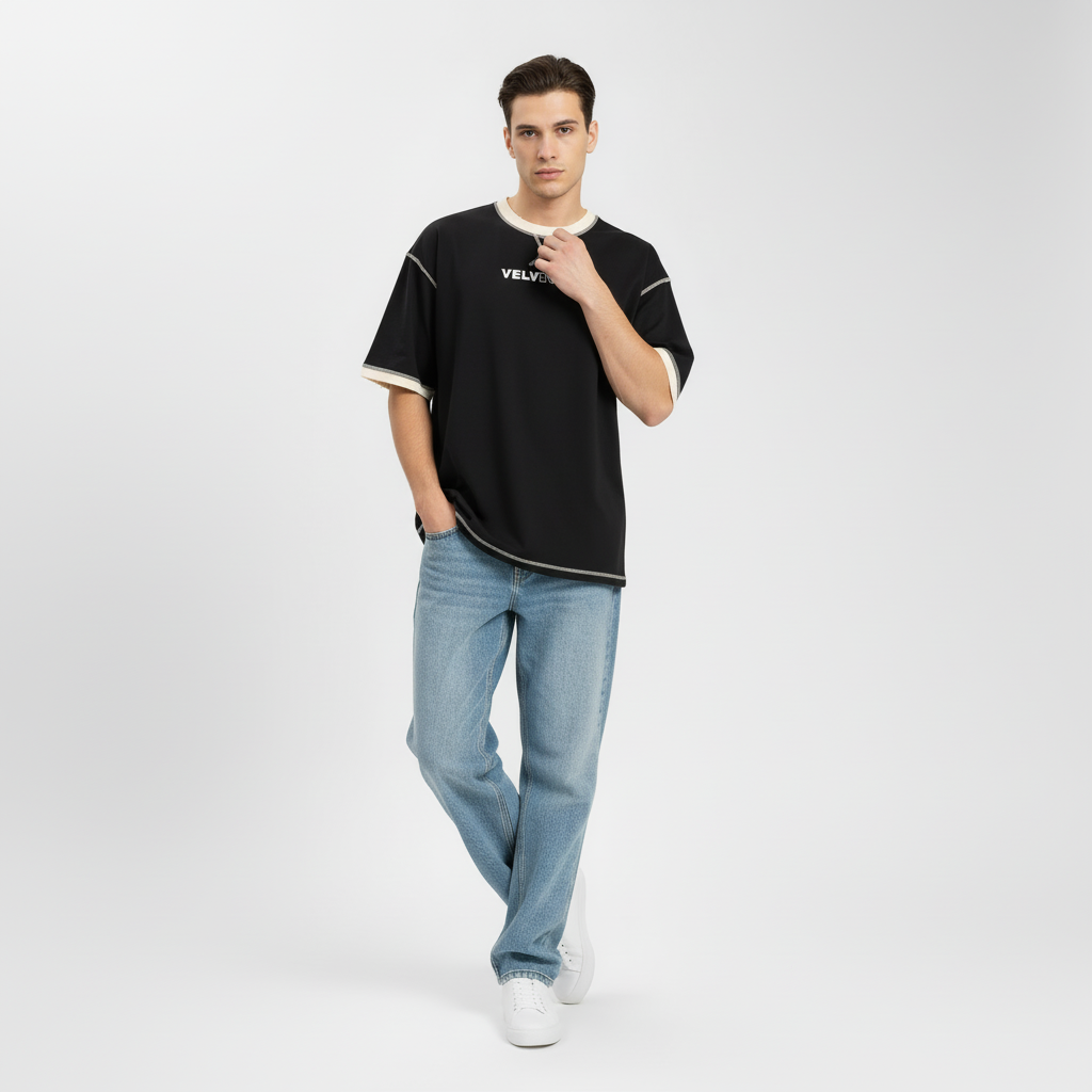 Contrast-Stitched Cotton T-Shirt