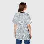 Zen Floral Unisex Cut & Sew Tee - Relaxing Botanical Design