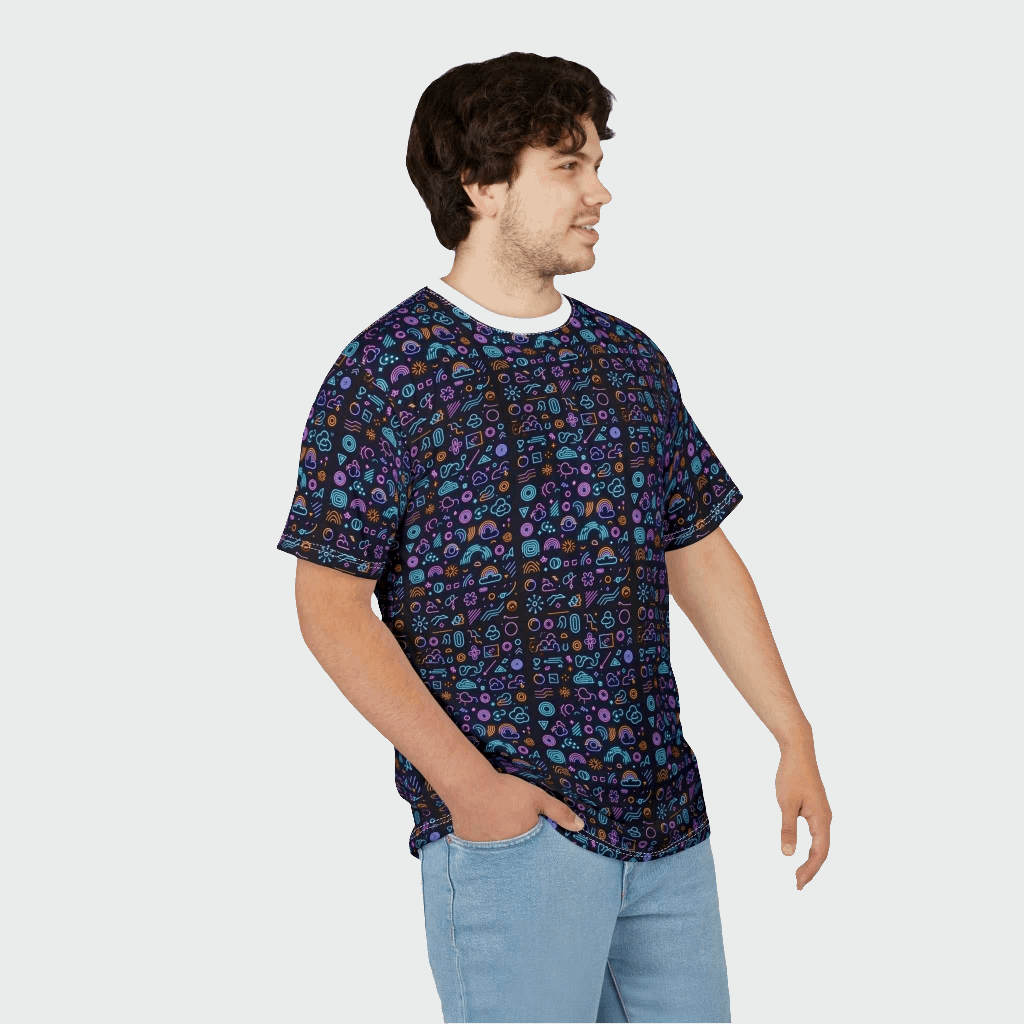 Colorful Unisex Graphic Tee - Fun Patterns for Every Occasion