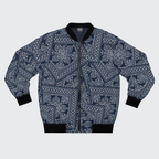 Stylish Men's Bomber Jacket with Intricate Floral Print