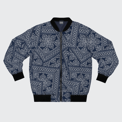 Stylish Men's Bomber Jacket with Intricate Floral Print