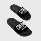 Casual Men's Slide Sandals - Comfortable Black Slides with Cool Graphic Design