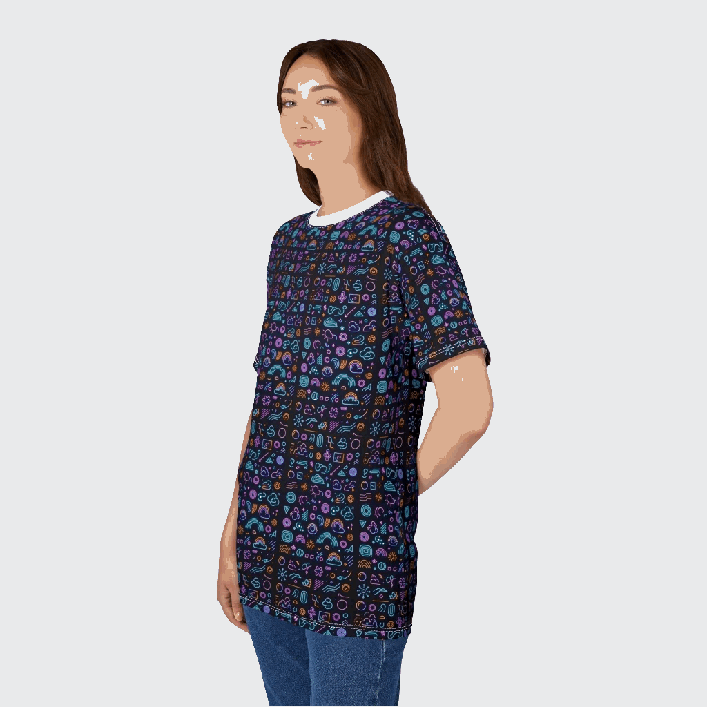 Colorful Unisex Graphic Tee - Fun Patterns for Every Occasion