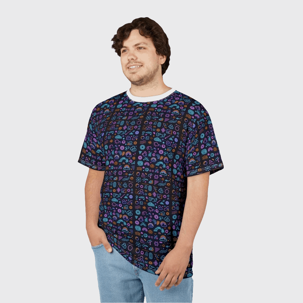 Colorful Unisex Graphic Tee - Fun Patterns for Every Occasion