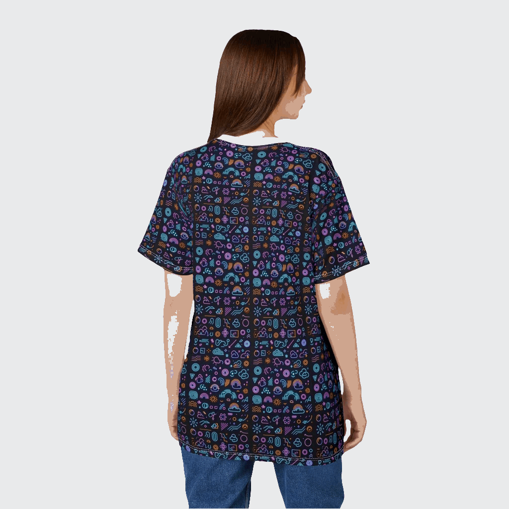 Colorful Unisex Graphic Tee - Fun Patterns for Every Occasion