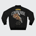 Men's Bomber Jacket - 'Compromise' Graphic - Stylish Streetwear for Confidence & Attitude