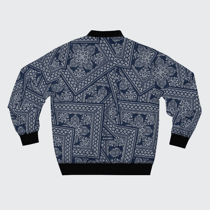 Stylish Men's Bomber Jacket with Intricate Floral Print