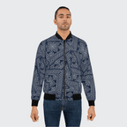 Stylish Men's Bomber Jacket with Intricate Floral Print