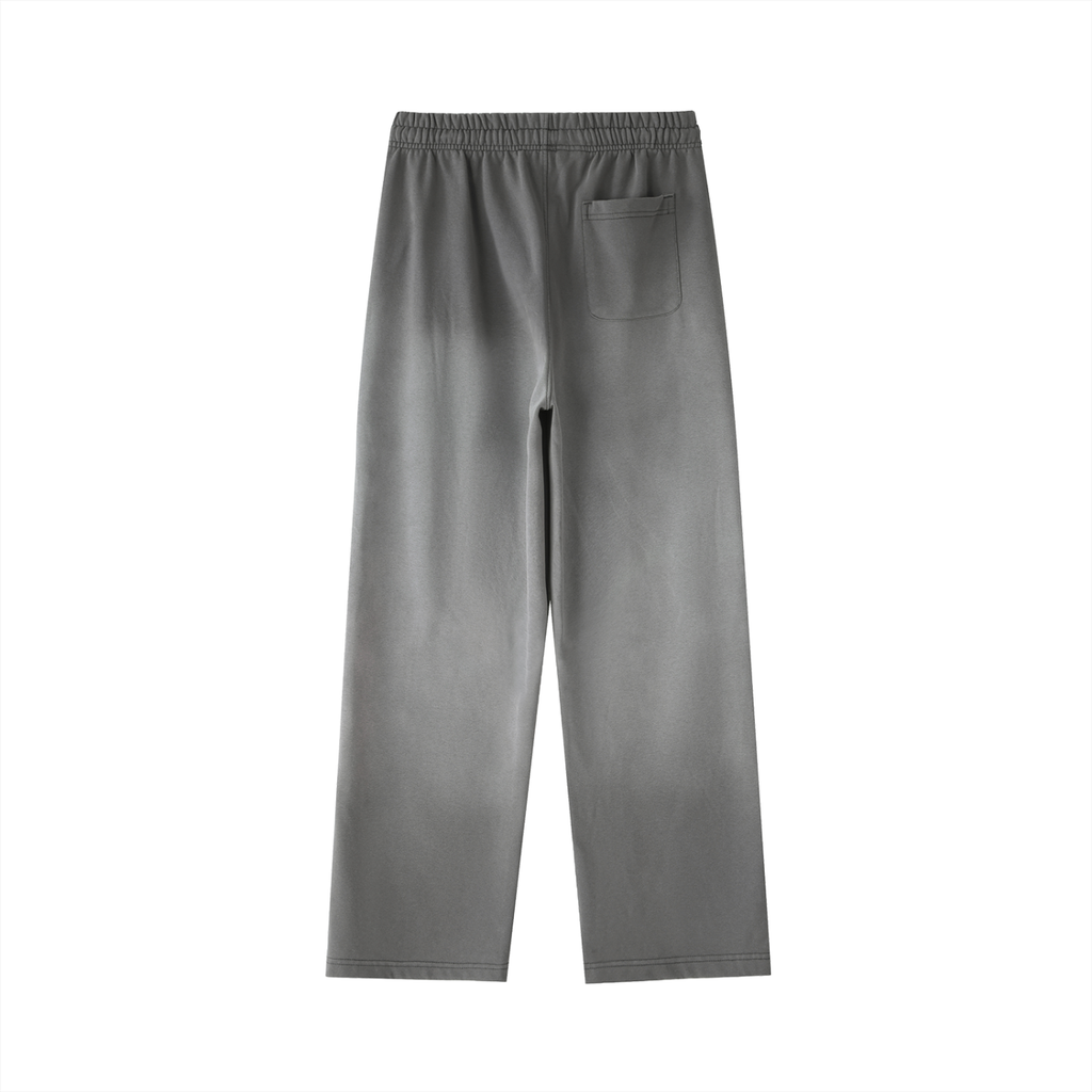 Vintage Washed Gradient Straight-Leg Sweatpants