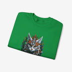 Cat Mandalas artwork Sweatshirt Crew neckDTGEmbroidery