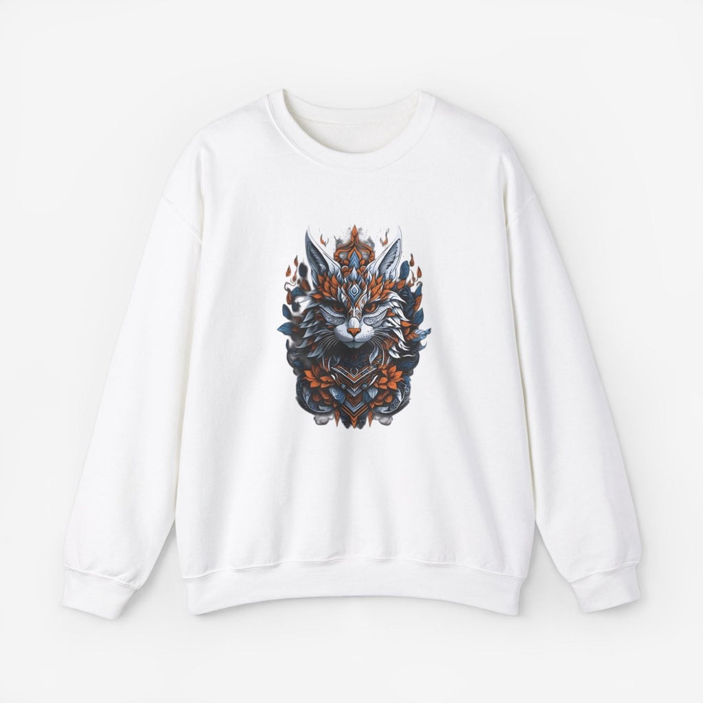 Cat Mandalas artwork Sweatshirt Crew neckDTGEmbroidery