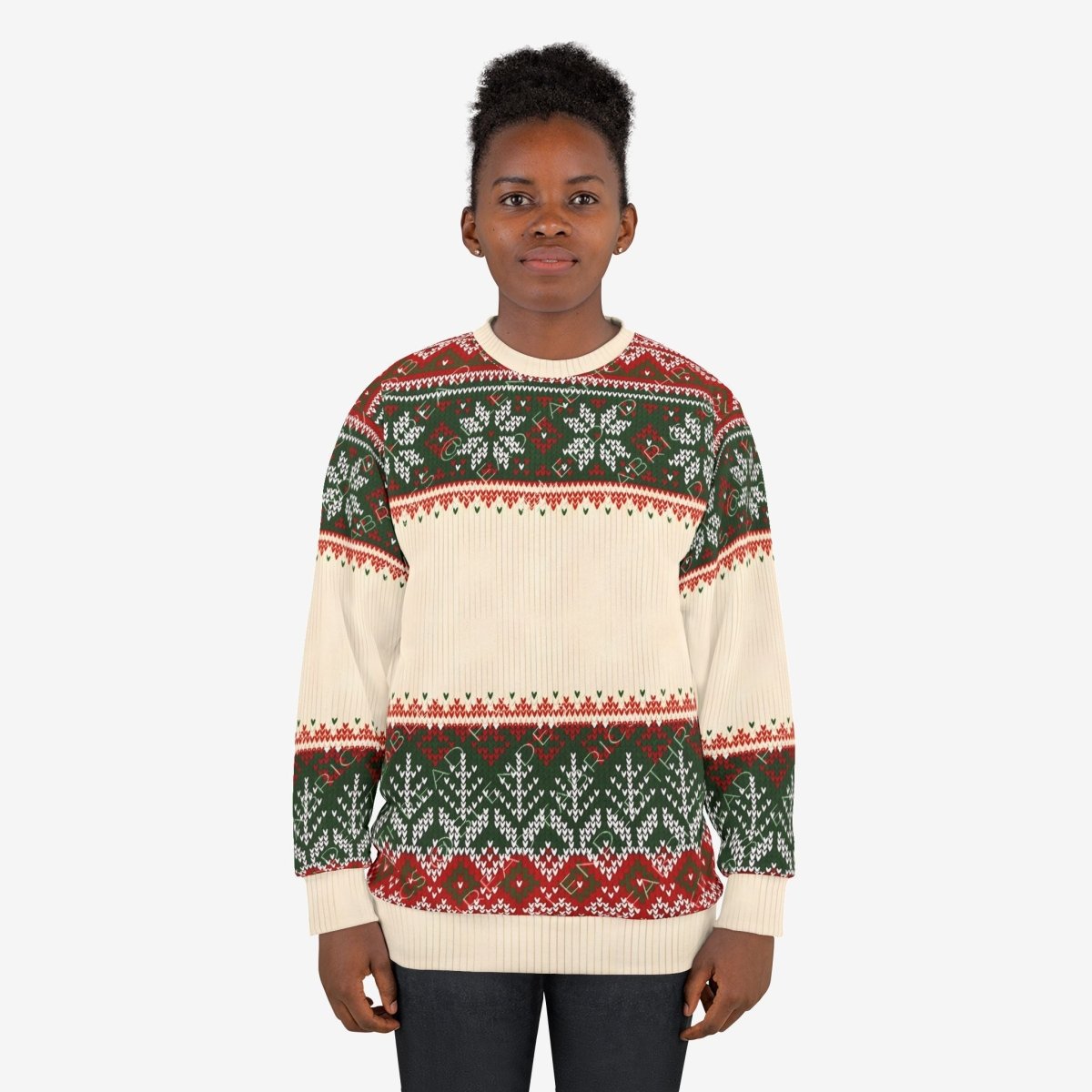 Christmas Sweatshirt (AOP) AOPAOP ClothingAssembled in the USA