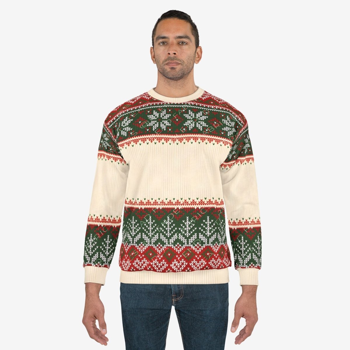 Christmas Sweatshirt (AOP) AOPAOP ClothingAssembled in the USA