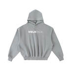 Frayed Enzyme Washed Fleece Hoodie