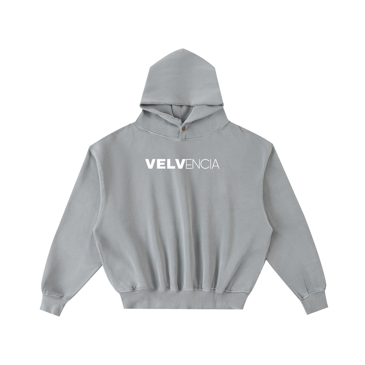 Frayed Enzyme Washed Fleece Hoodie