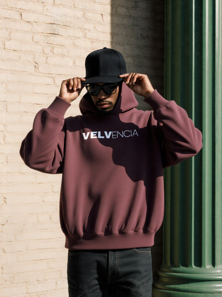 Frayed Enzyme Washed Fleece Hoodie