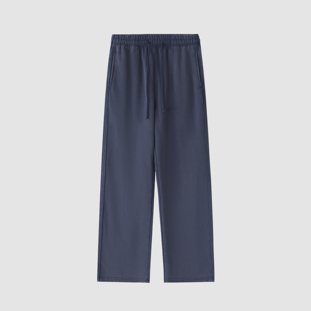 Navy blue pants on a white background