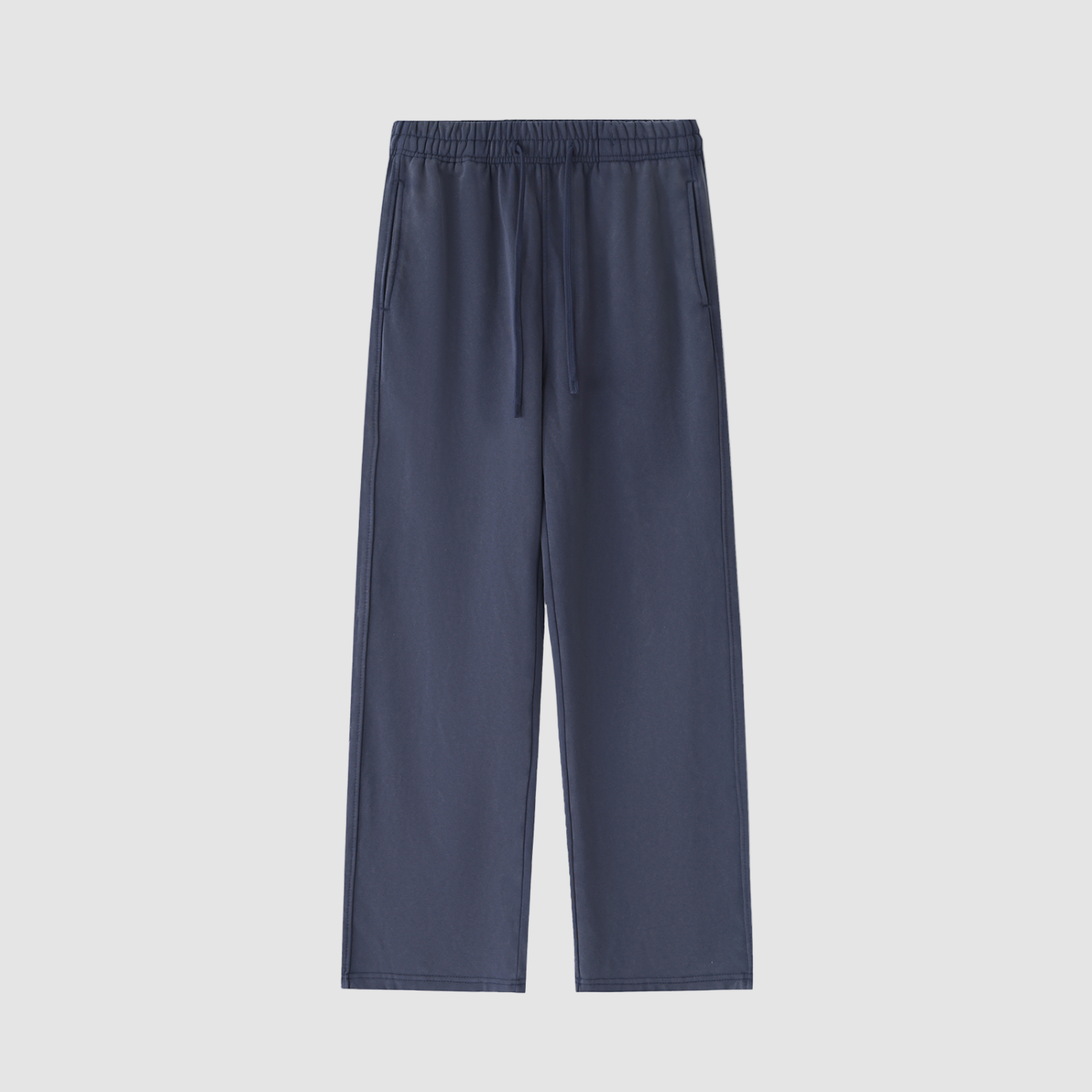 Navy blue pants on a white background