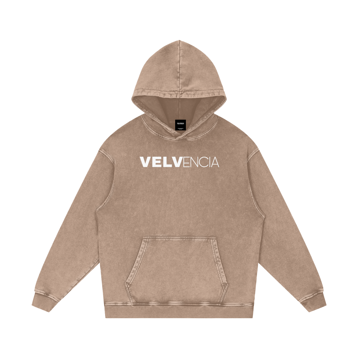 Snow Washed Loose Cotton Hoodie