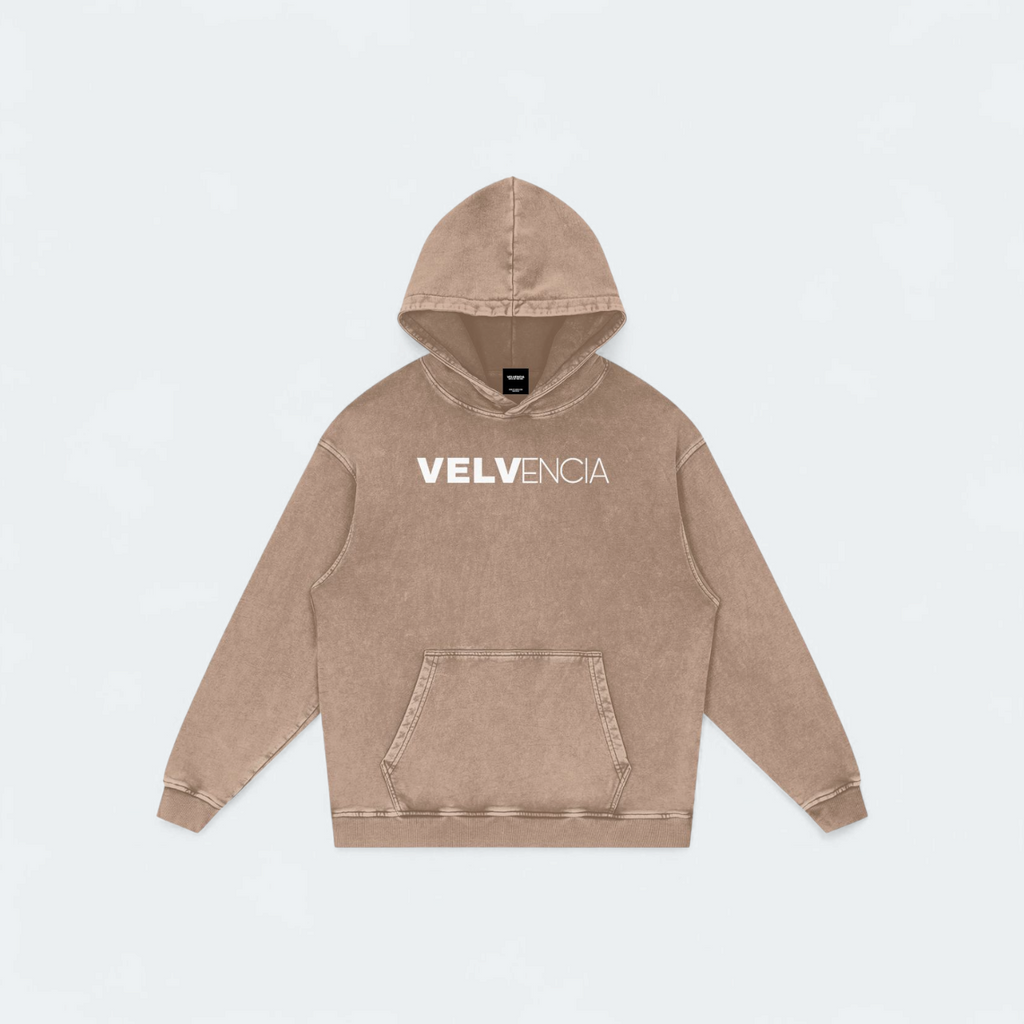Snow Washed Loose Cotton Hoodie