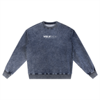 Snow Wash Oversized Crewneck Sweatshirt