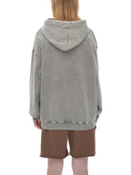 Snow Washed Loose Cotton Hoodie