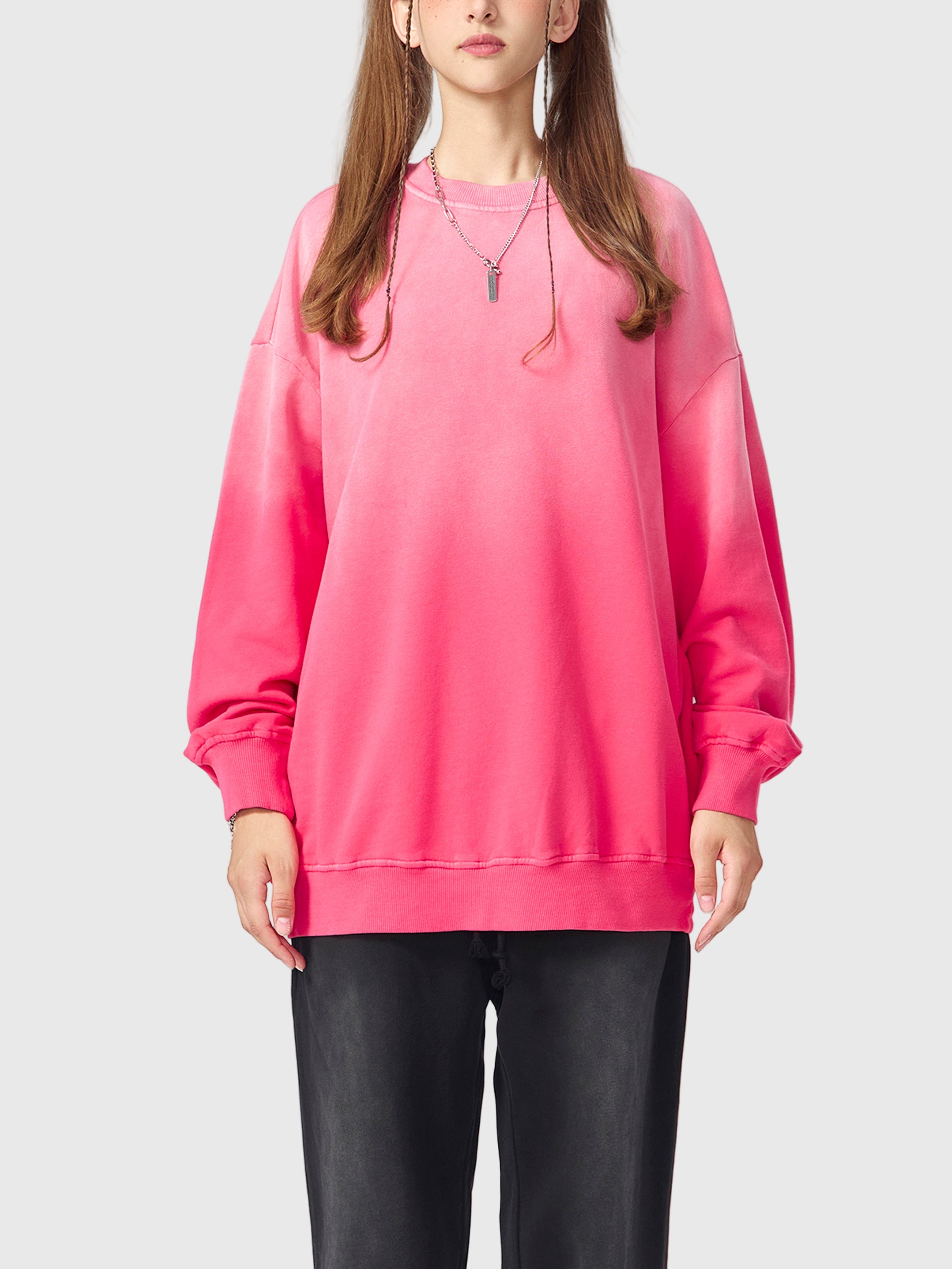 Sunfade Drop-Shoulder Cotton Sweatshirt