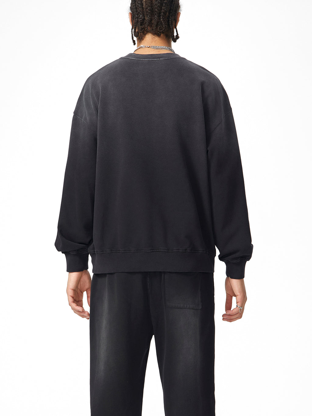 Sunfade Drop-Shoulder Cotton Sweatshirt