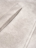 Dirty Washed Zip-Up Fleece Hoodie