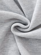 Contrast-Stitched Boxy Fleece Hoodie